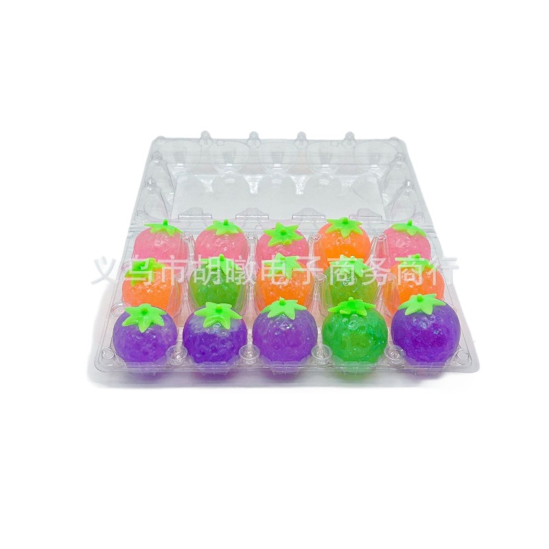 Cross-border best-selling colorful gold powder strawberry Kneading Fun creative stress-relieving toys, Q and juicy stress-relieving kneading fun wholesale Item Picture