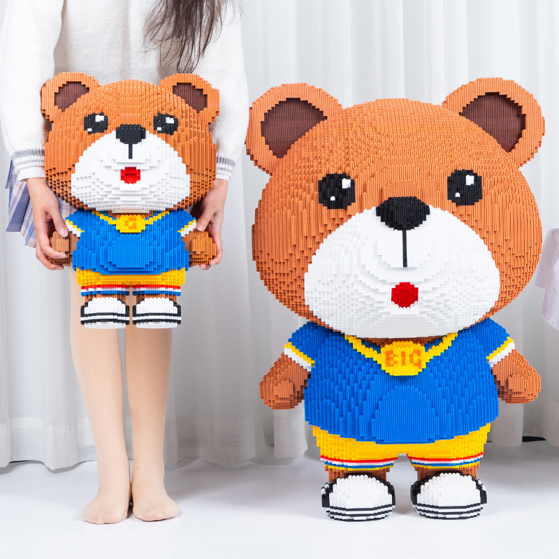New Anles Hanxiong series adult birthday gifts: Large building block bears compatible with Lego toys wholesale details Picture