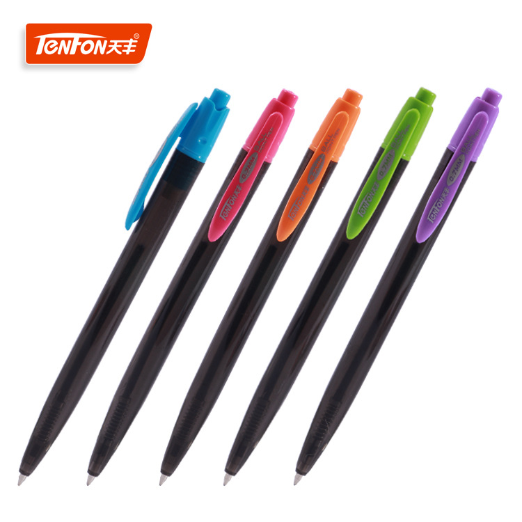Press the black rod ballpoint pen 572 plastic ballpoint pen, oil pen, Tianfeng advertising pen