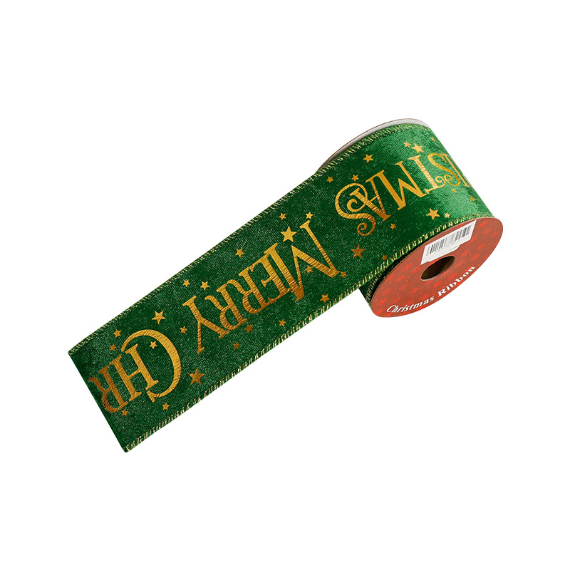 Christmas decorations, Christmas gifts, ties, decorations, printed satin, gilded webbing, ribbons Item Picture