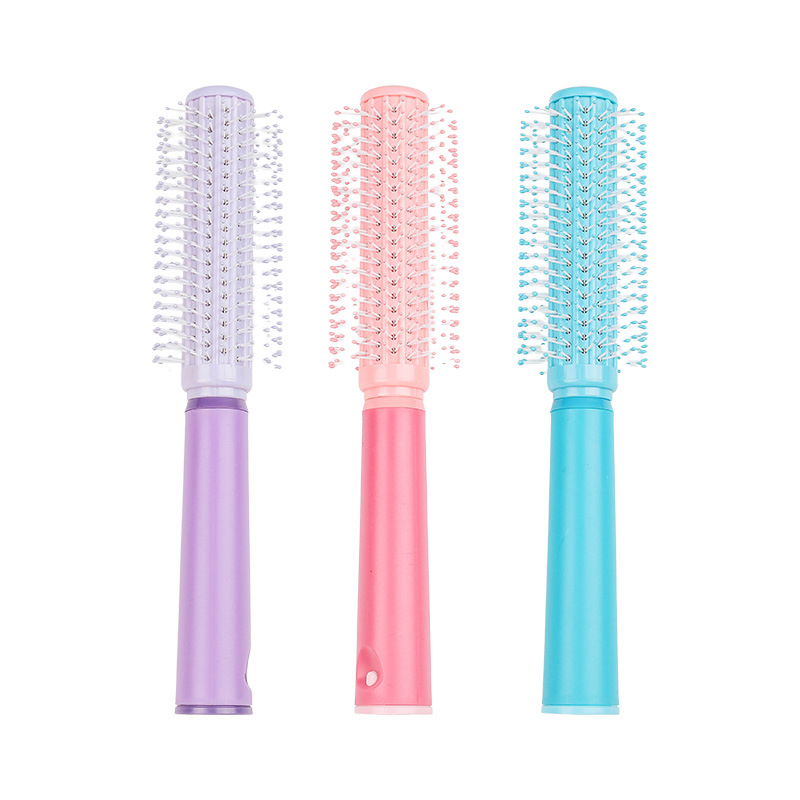 Baihe Macaron-colored curling comb, curling comb, blow-drying style, inward-curling straight and curly hair, mostly cylindrical curling comb, suitable for both men and women to use Item Picture