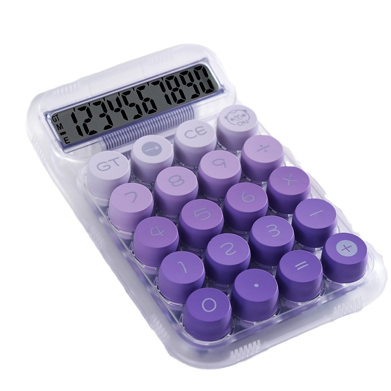 RZ-819PRO Cartoon 10-digit transparent jelly Calculator with gradient color and a fresh and clean look Item Picture