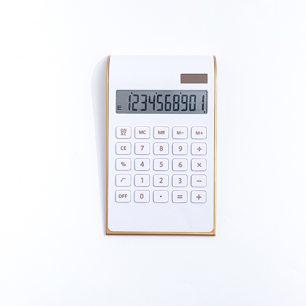Customizable logo 12-digit dual-power solar gift desktop, student finance office, fashionable calculator manufacturer Item Picture