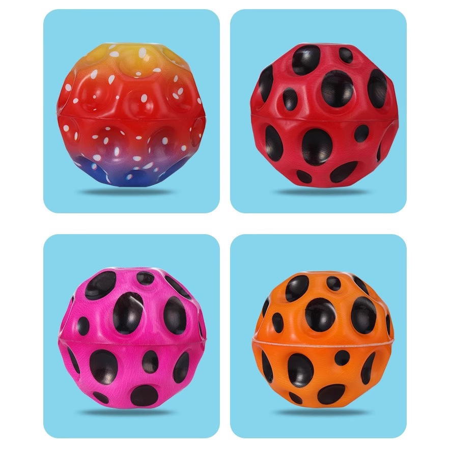 Cross-border foreign trade stress-relieving elastic ball, 6.3 cm Moon hole ball, leisure PU foam ball, weighted high elastic ball Application Scenario