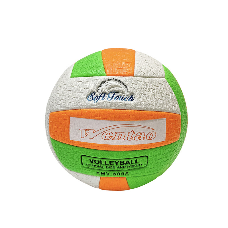Wholesale of cross-border colored woven pattern volleyball, student training and examination machine sewn air volleyball No. 5, a niche beach ball details Picture