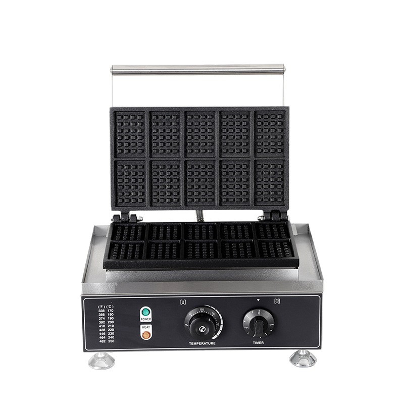 Commercial square waffle oven, electric heating grid pancake machine, ten-grid multi-specification double-sided pancake machine, waffle machine Item Picture