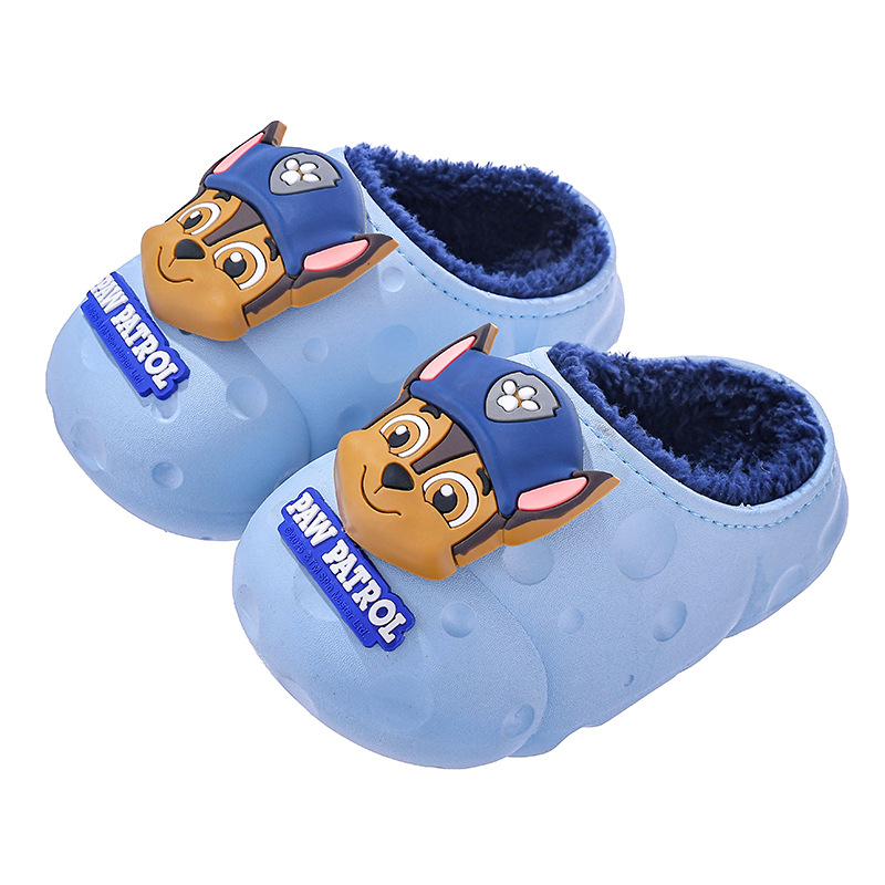 汪汪队立大功秋冬季儿童棉拖鞋男女童保暖加绒防水中小童宝宝棉鞋