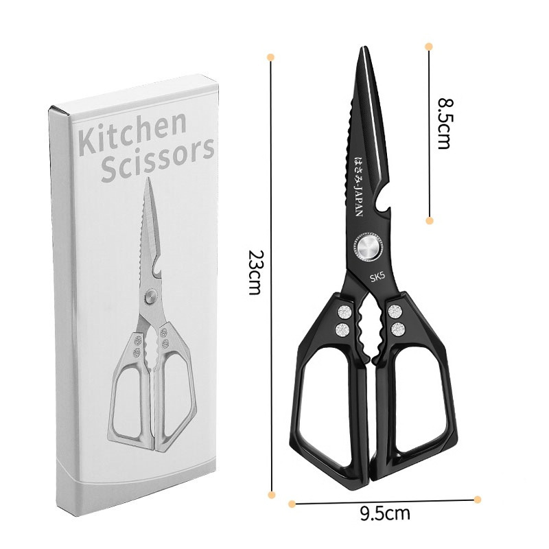 Cross-border best-selling stainless steel kitchen scissors: sk5 multi-purpose scale-removing chicken bone scissors, sharp and powerful, specially designed for home use Item Picture