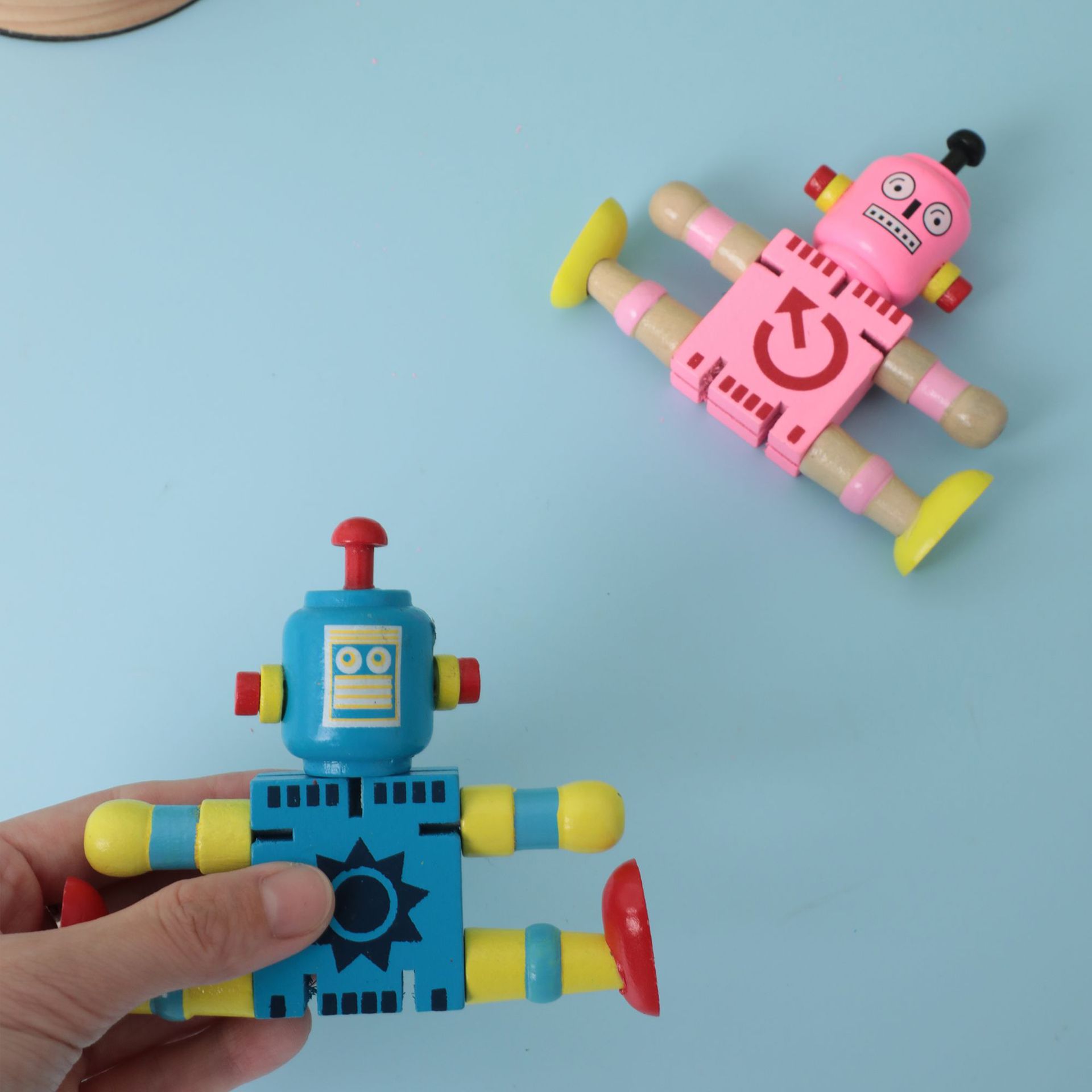 Traditional outdoor wooden toys, versatile dolls, small school toys, educational toys, children's outdoor wooden dolls Specification image