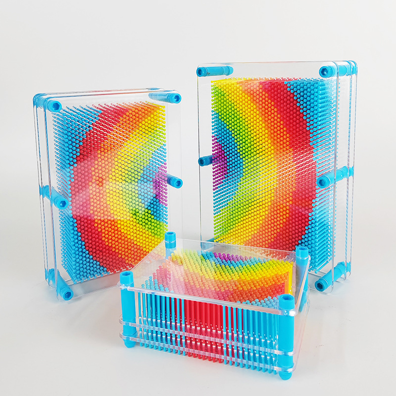 跨境热卖新款彩虹立体百变针画手模礼品爆款网红儿童创意益智玩具