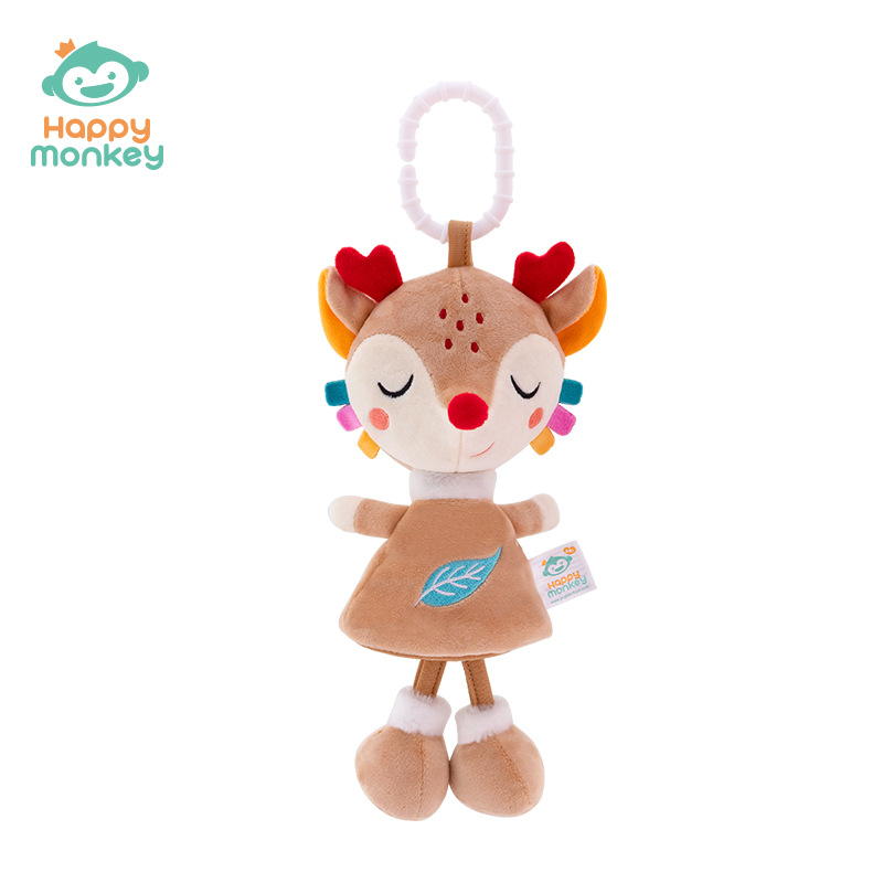Happymonkey Baby Cartoon Animal Music Bell Music Box, Baby lathe pendant, Soothing bed Bell H168309 Item Picture