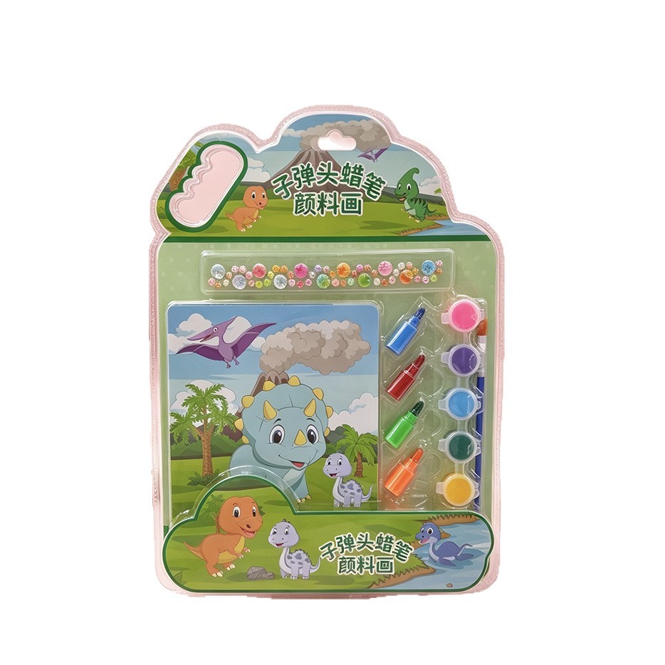 New children's fun diy girls' crayon paint set, diamond sticker manufacturer, including wholesale of various patterns Item Picture