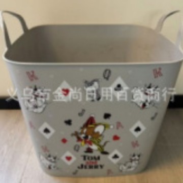 Cute cartoon children's toy storage bucket, storage basket, laundry basket, light luxury home dirty clothes storage basket, dirty clothes basket