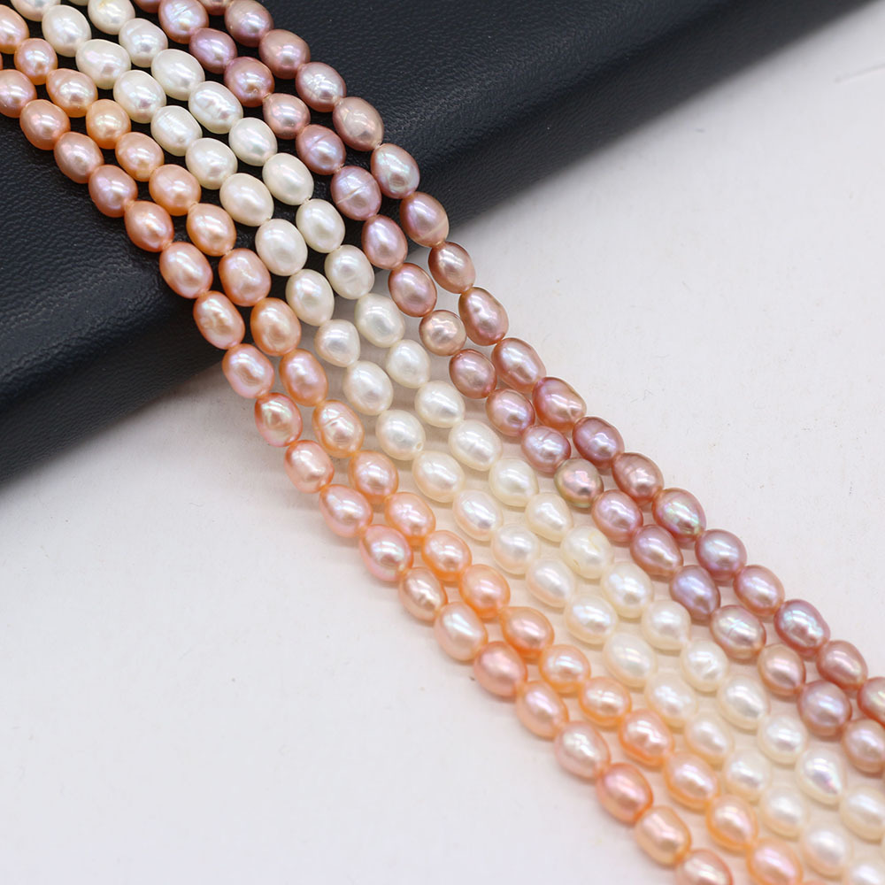 Natural freshwater pearl rice beads, DIY jewelry accessories, handmade jewelry necklaces, wholesale and production