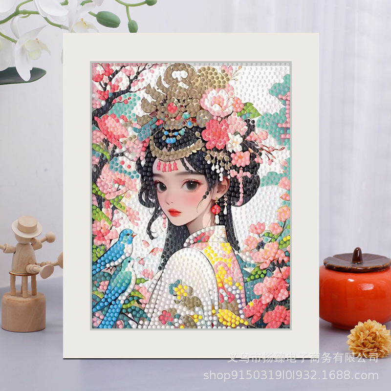 钻石画/拼豆/水晶卡贴/女孩diy/艺术品装饰细节图