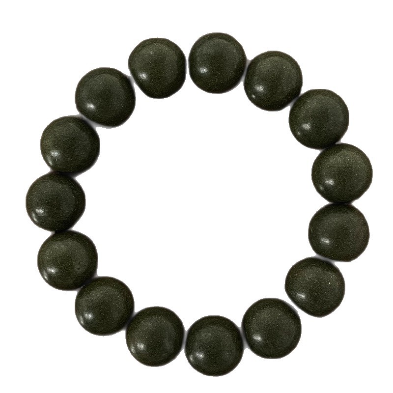 Natural incense beads, ancient medicinal beads, traditional Chinese medicine bracelets, simple Five Elements green incense beads, live-streaming bestsellers, wholesale of cultural toys, Buddhist beads Item Picture