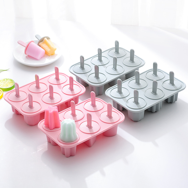 Simple, handcrafted DIY DIY 6-piece silicone ice cream Popsicle mold, ice box Popsicle mold in stock details Picture