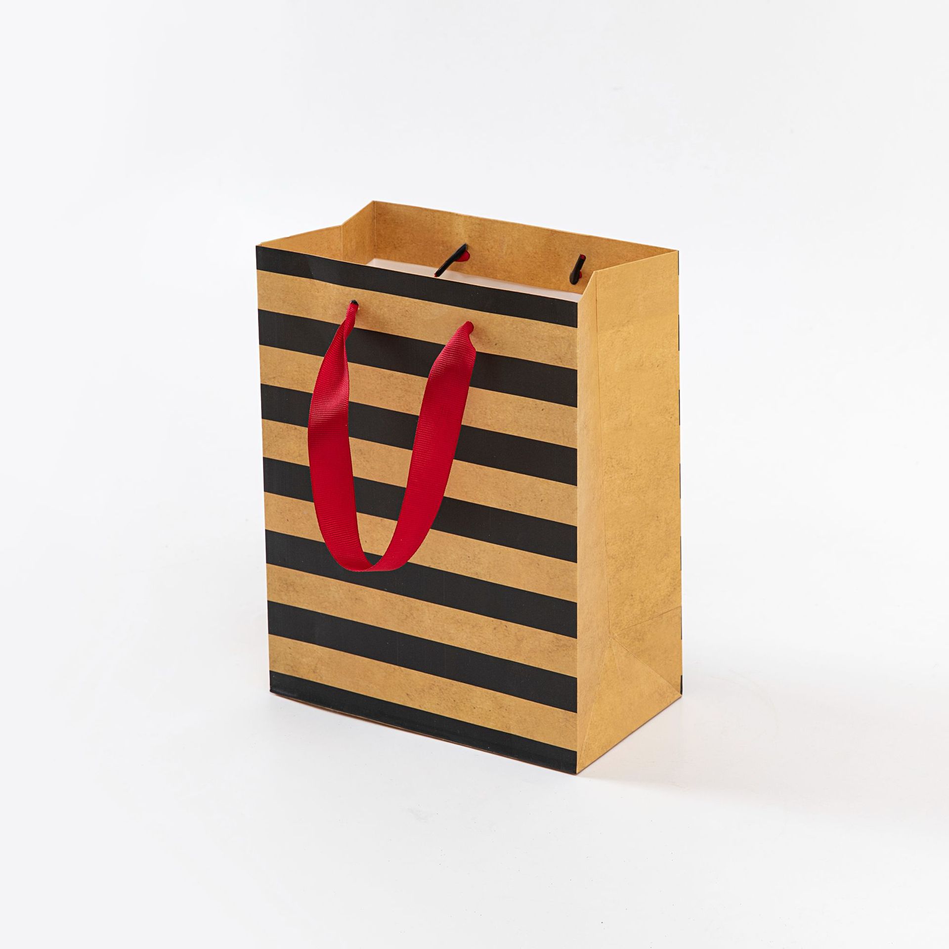 In-stock white card paper gift bags, striped geometric pattern clothing and accessory packaging bags, white polka dot gift hand-held bags, paper bags, gift bags Specification image