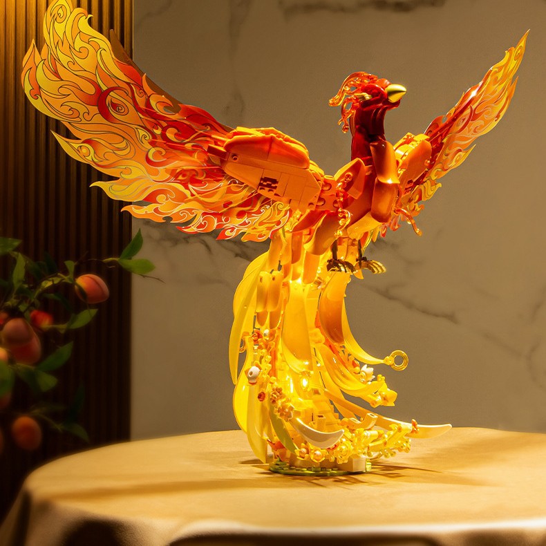 Wild Imagination Building Blocks, Flower and Phoenix assembly, educational toy models, home decorations, Christmas and Valentine's Day gifts for your girlfriend