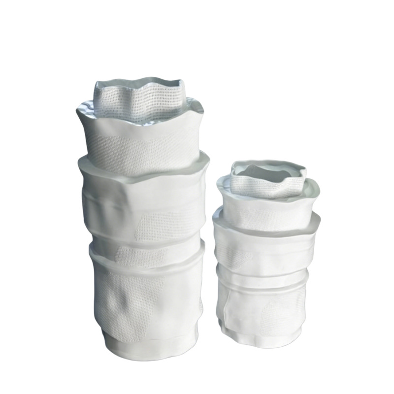FRP floor-standing large vase, creative home entrance, hotel exhibition hall, flower pot, TV, sofa beside plant decoration Item Picture