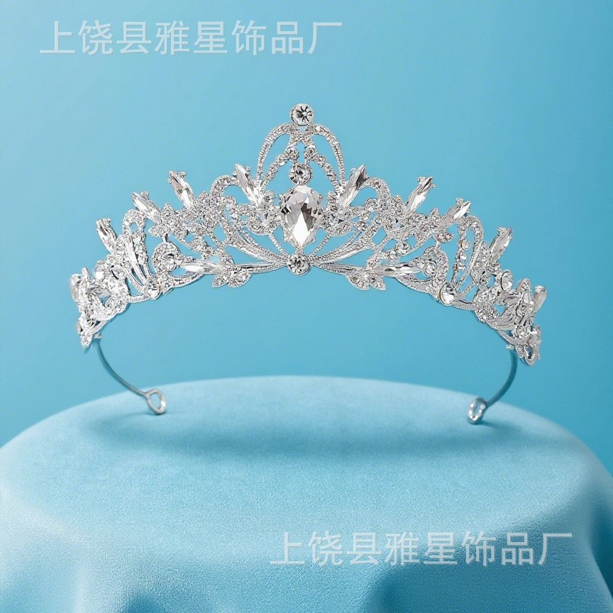 Coreano amazon venta caliente gota de agua corona novia novia tocados cumpleaños princesa corona vestido de banquete accesorios para el pelo Application Scenario
