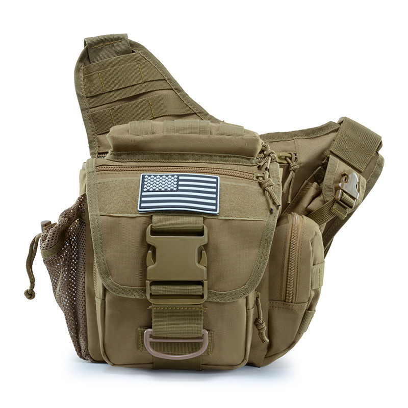 Yitu Military Enthusiast Large saddle Bag Outdoor Tactical Waist Bag, Men's Cycling photography Camera bag, single-shoulder crossbody bag details Picture