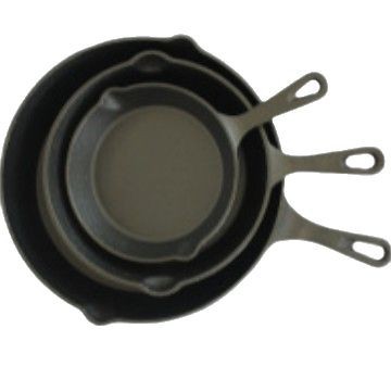 煎锅/铸铁锅/平底锅/可拆卸煎锅/煎盘白底实物图