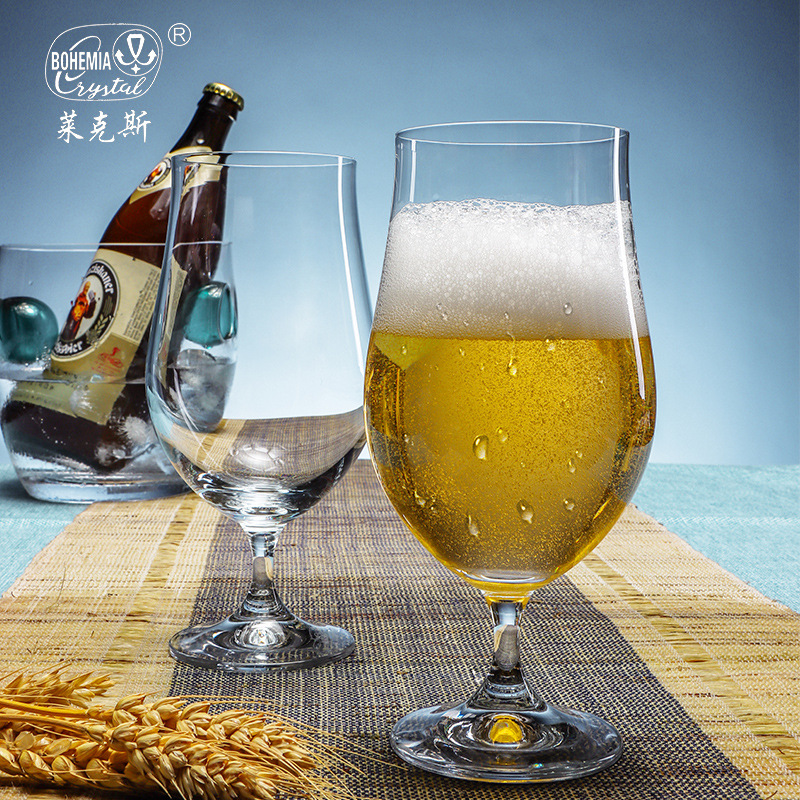 Czech imported handcrafted beer mugs, household crystal glass cups, large-capacity wine glasses for bars, imported crystal cups details Picture