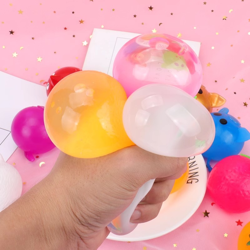Vent water balls, vent pig heads, relieve stress, play pranks, vent fruits, vent balls, vent toys, creative gifts details Picture