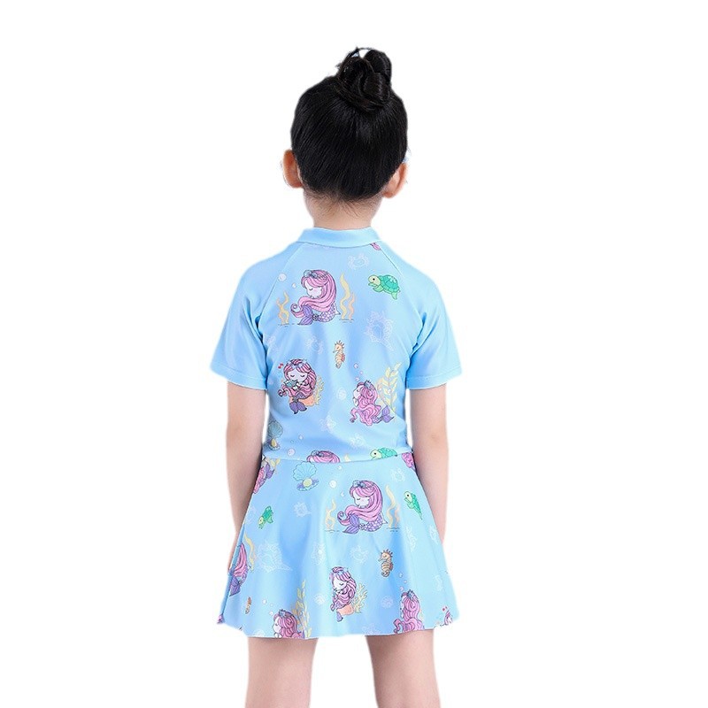 Cross-border bestseller children's swimwear, girls' one-piece quick-drying dress style, stylish summer princess swimwear, baby hot spring swimwear, NT $11576 Application Scenario