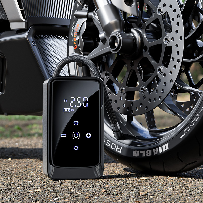 Vehicle-mounted air pump, car, motorcycle, bicycle, mountain bike, tire air pump, intelligent digital display electric air pump full figure