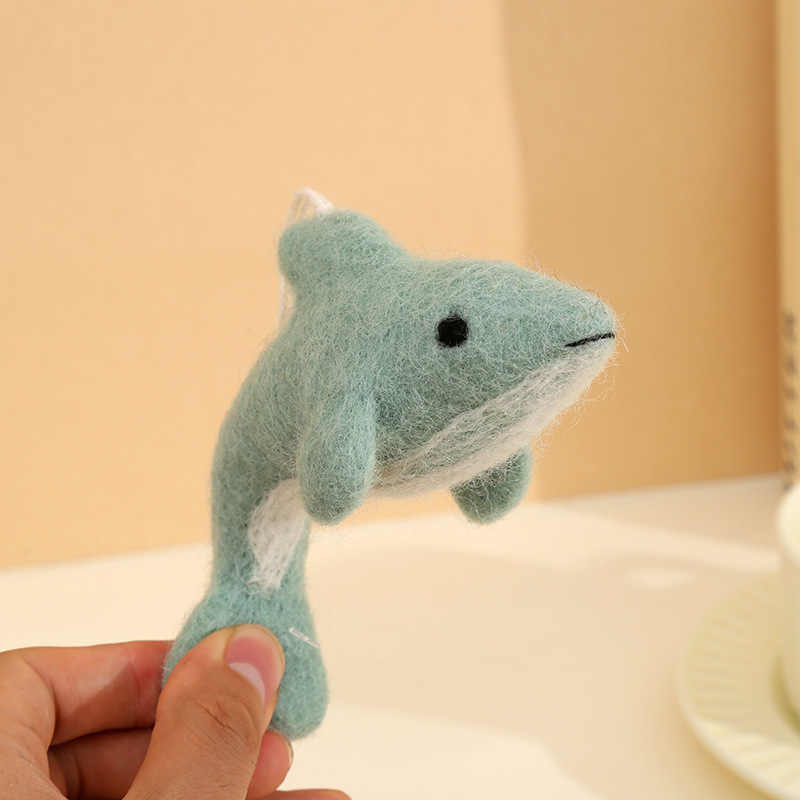 Underwater World Dolphin Handmade wool Felt pendant, decorative creative bag, cute factory wholesale Original design Specification image
