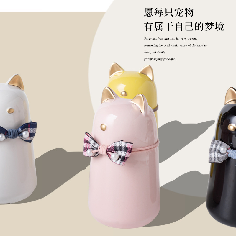 Cat and dog urns, cremation ashes storage jars, pet ashes cans, eco-friendly cement memorial jars, pet funeral supplies details Picture
