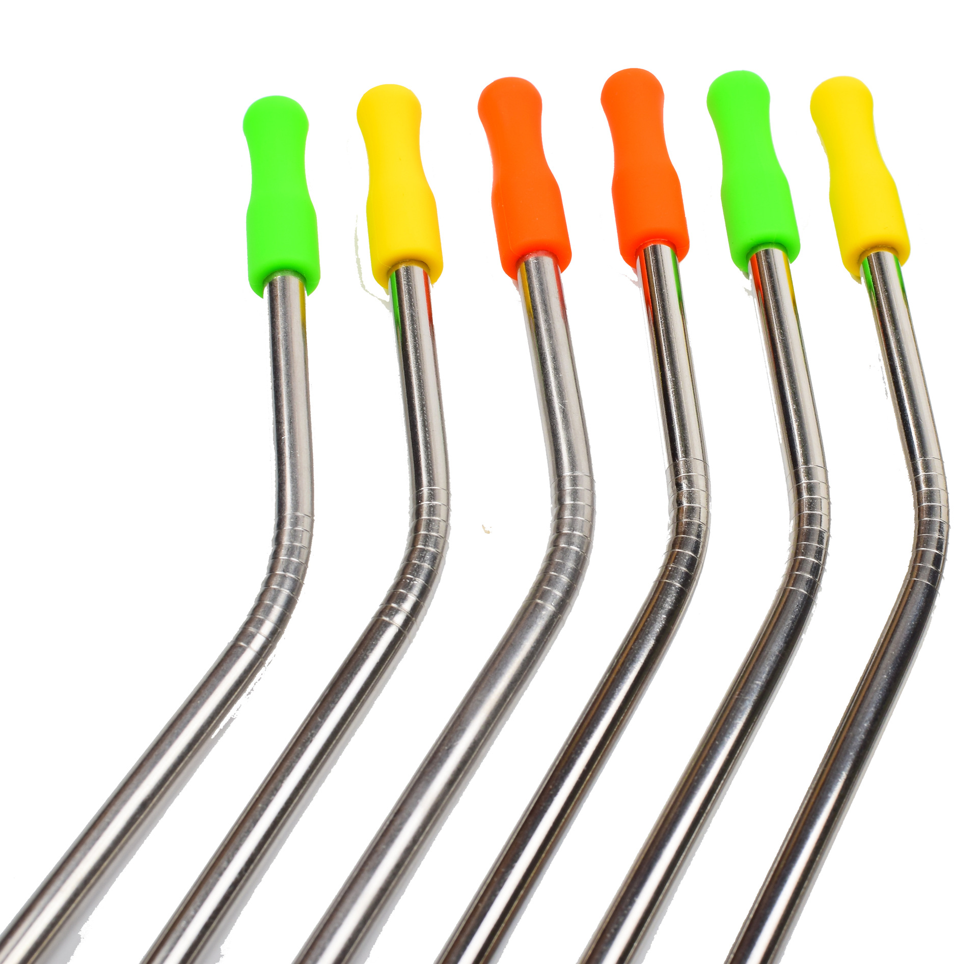 Stanley colored silicone case straws, medium-sized transparent glasses straws details Picture
