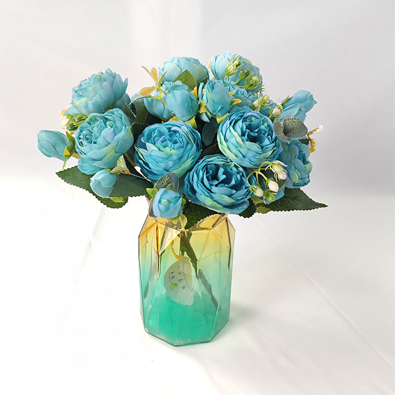 仿真花DIY发饰配件/假花/5朵塑膠花/仿真花/假花批发产品图