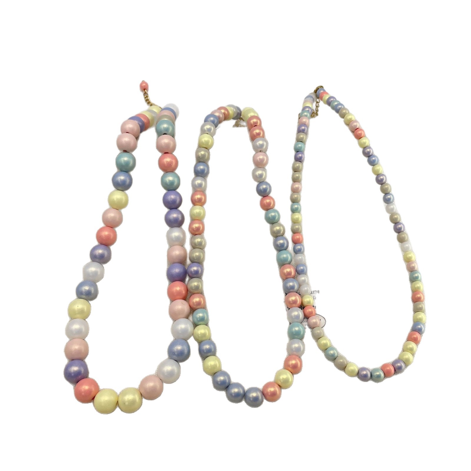Colorful dopamine pearlescent beaded necklace, a unique design for women, candy color, sweet and high-end, vacation-style necklace Item Picture