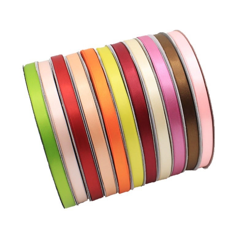 1cm polyester ribbon ribbon, 10mm colored ribbon, 1cm silk ribbon, wedding chair back packaging ribbon, factory direct sales Item Picture