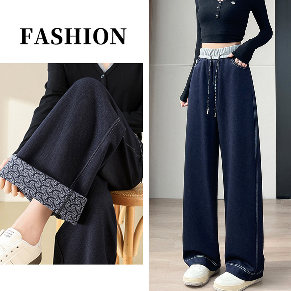 ذات السراويل الطويلة ذات الأرجل العريضة، 2026، ذات السراويل القصيرة الطويلة ذات الأرجل الطويلة والطويلة details Picture