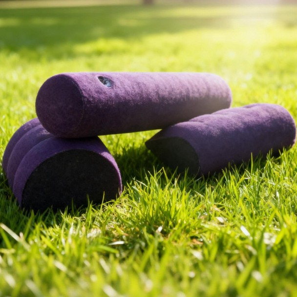 紫色泡沫滚轴发泡橄榄球串珠笔排球塑料球胚