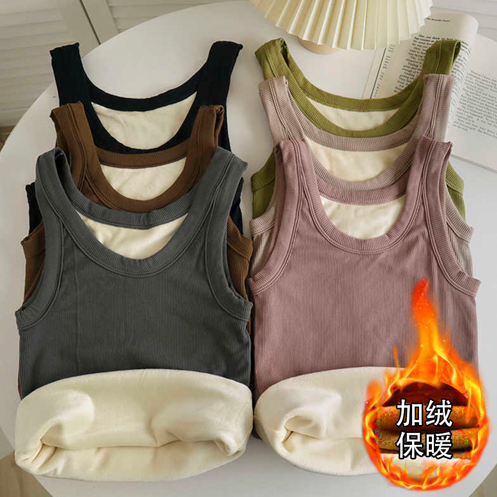 For autumn and winter, add a thick, fleece, cold-proof and warm solid color round-neck vest as the base layer, and wear a muscular sleeveless waistcoat inside Specification drawing