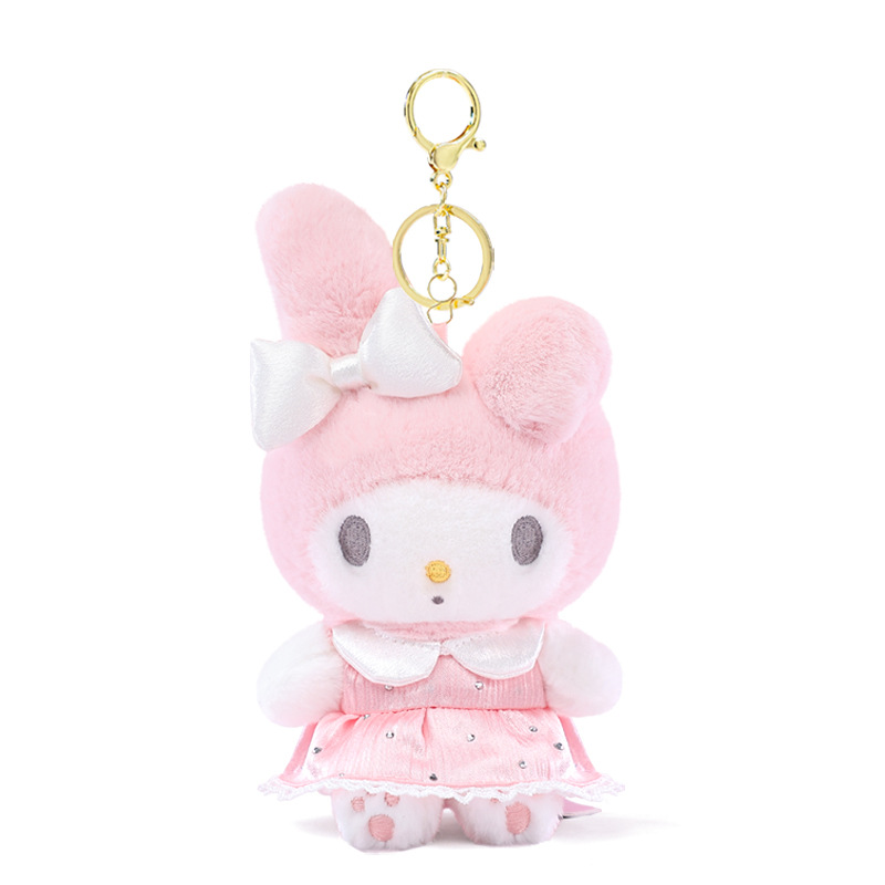 Authentic Sanrio Butterfly Dance Melody Melody plush keychain, schoolbag, backpack pendant and accessory for girls Item Picture