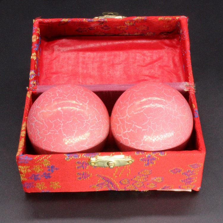 Painted marble-patterned Baoding iron ball, a leisure sports gift for the elderly, hand-spun massage bell fitness handball