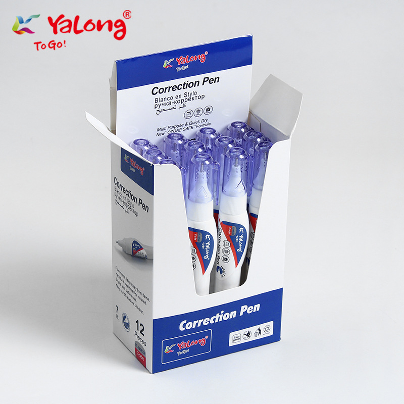The new 2023 design of the Yalong Cross-border brand correction pen is sufficient for 7 milliliters of standard-sized correction fluid and is suitable Item Picture