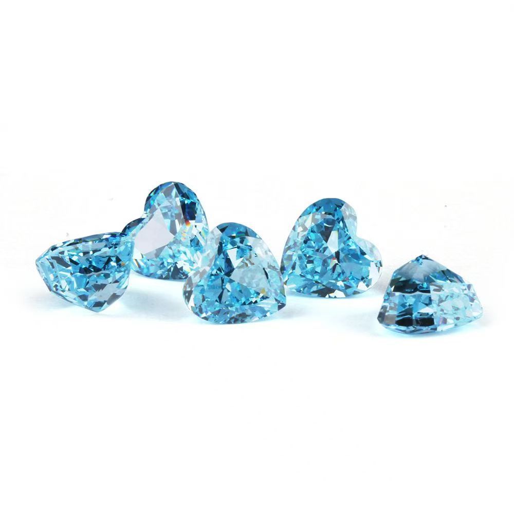 Color corazón cristal melocotón cristal zirconia transparente piedras sintéticas diamantes desnudos con piedra primeros adornos diy Item Picture