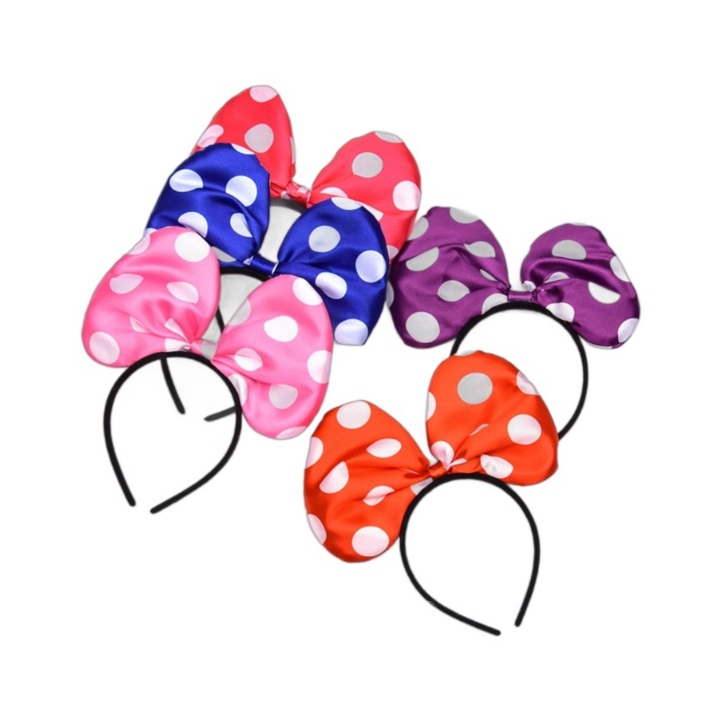 Christmas hot sales: Sparkling fabric bow headband, glowing pudding, Mickey headwear, concert street stall toys, free shipping Item Picture