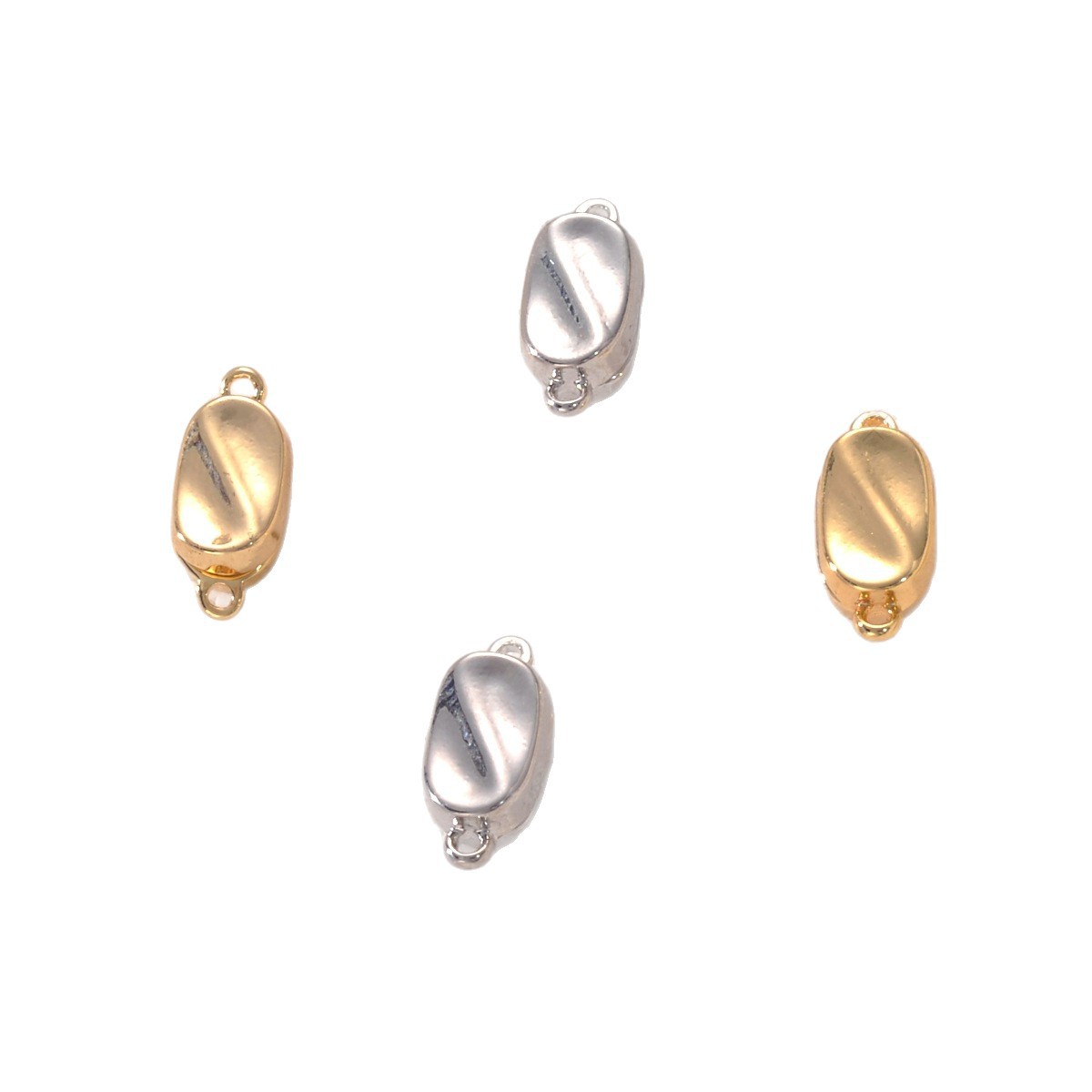 Copper-plated 18k gold pearl necklace with a pleated intaglio clasp and pin socket, a high-end DIY jewelry accessory Item Picture