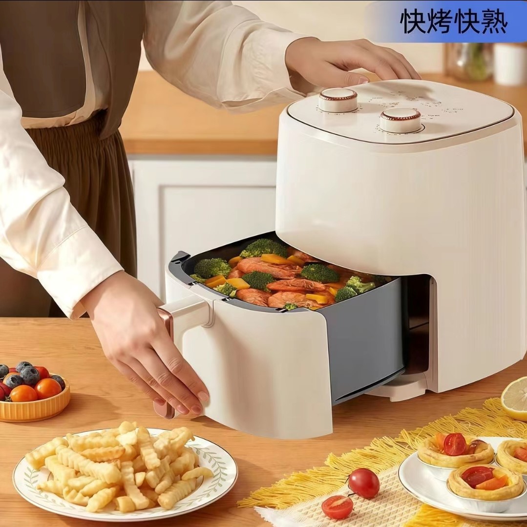 The new Xianke air fryer, a smart home electric fryer, is low-fat, does not require flipping, has a large capacity, and is a smoke-free electric oven Specification image