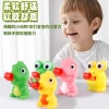 The popular online creative tongue-sticking frog bb whistle sound toy, pinching fun rebound stress-relieving little dinosaur venting doll details Picture