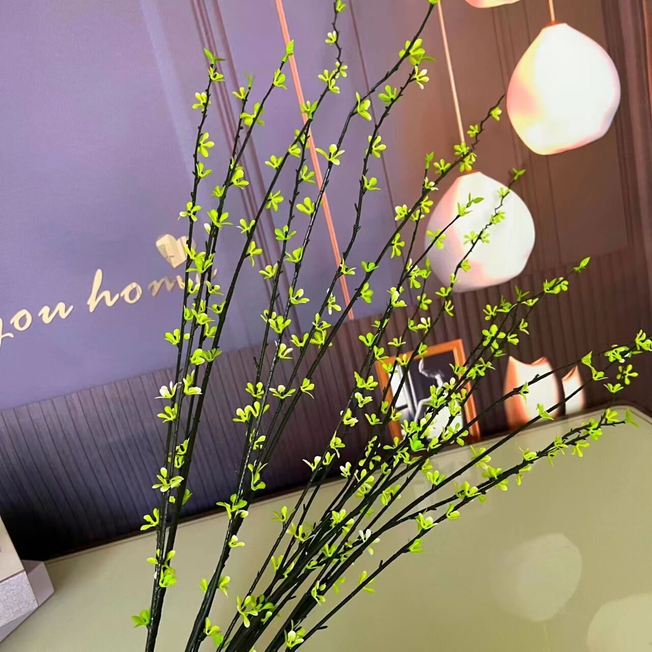 仿真花DIY发饰配件/假花/5朵塑膠花/仿真花/假花批发细节图