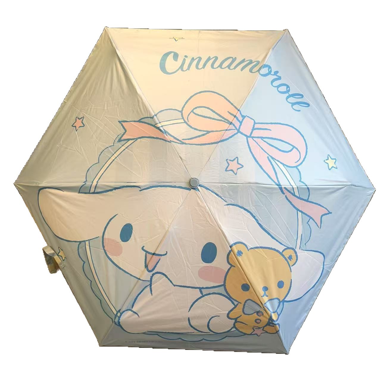 可爱大耳狗卡通图案正版授权三丽鸥晴雨伞搭配手拎袋设计遮阳防晒白底实物图